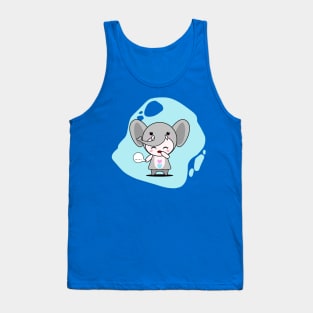 Cute Elephant Character Tank Top